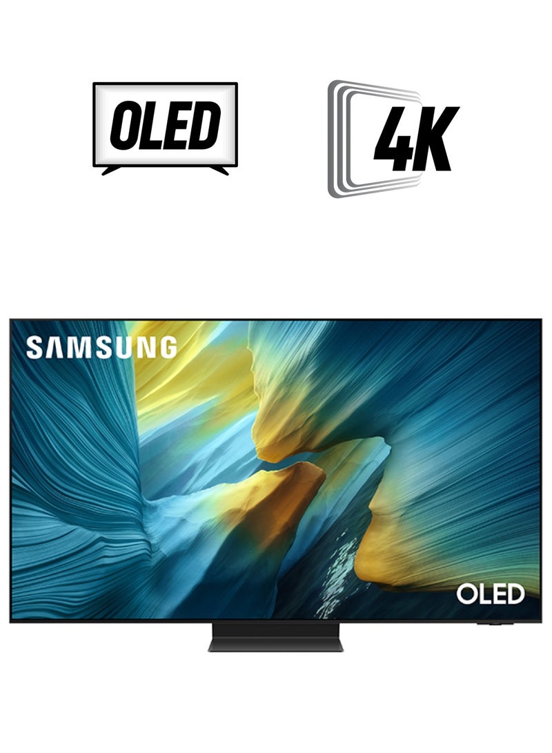 سامسونج 65 Inch OLED TV, S95F, 4K, NQ4 AI Gen3 Processor, Glare Free, OLED HDR Pro, Motion Xcelerator 165Hz,  Vision AI Smart TV, QA65S95FAUXZN (2025 - UAE Version) S95F GRAPHITE BLACK  - Image 1