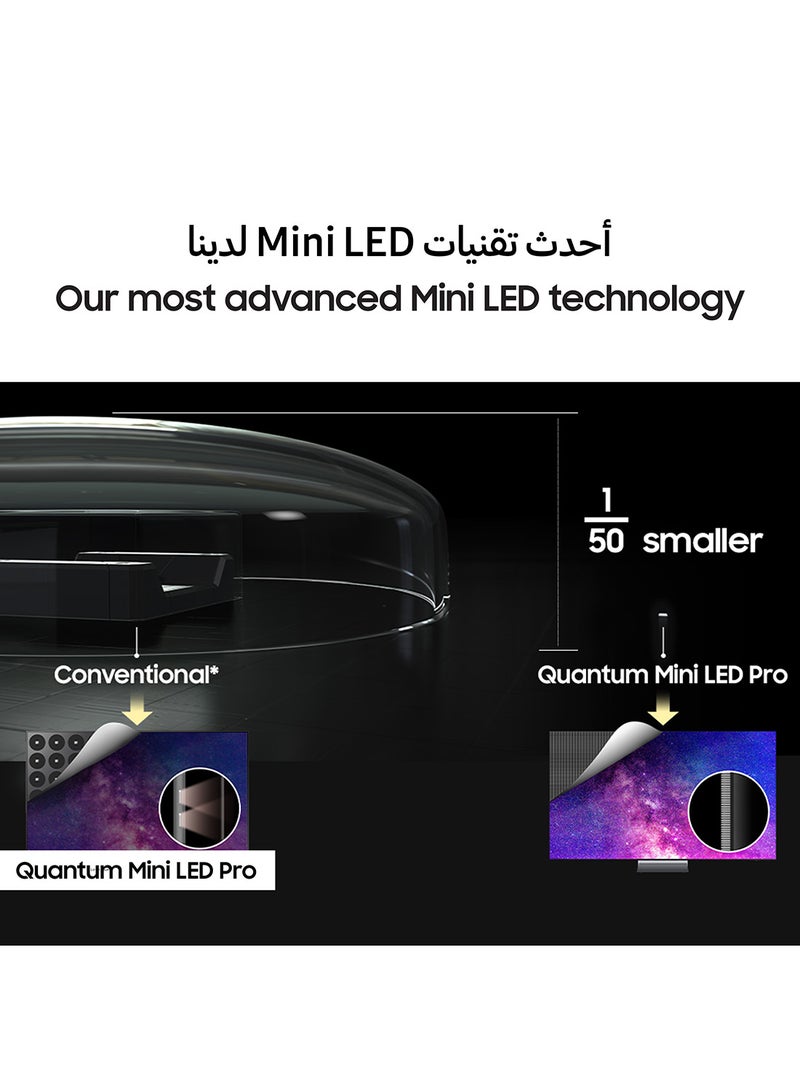 Samsung 98 Inch Neo QLED TV, QN90F, 4K, Mini LED, NQ4 AI Gen3 Processor, Supersize Picture Enhancer, Glare Free, Neo Quantum HDR+,  Vision AI Smart TV, QA98QN90FAUXZN (2025 - UAE Version) QN90F TITAN BLACK  - Image 5