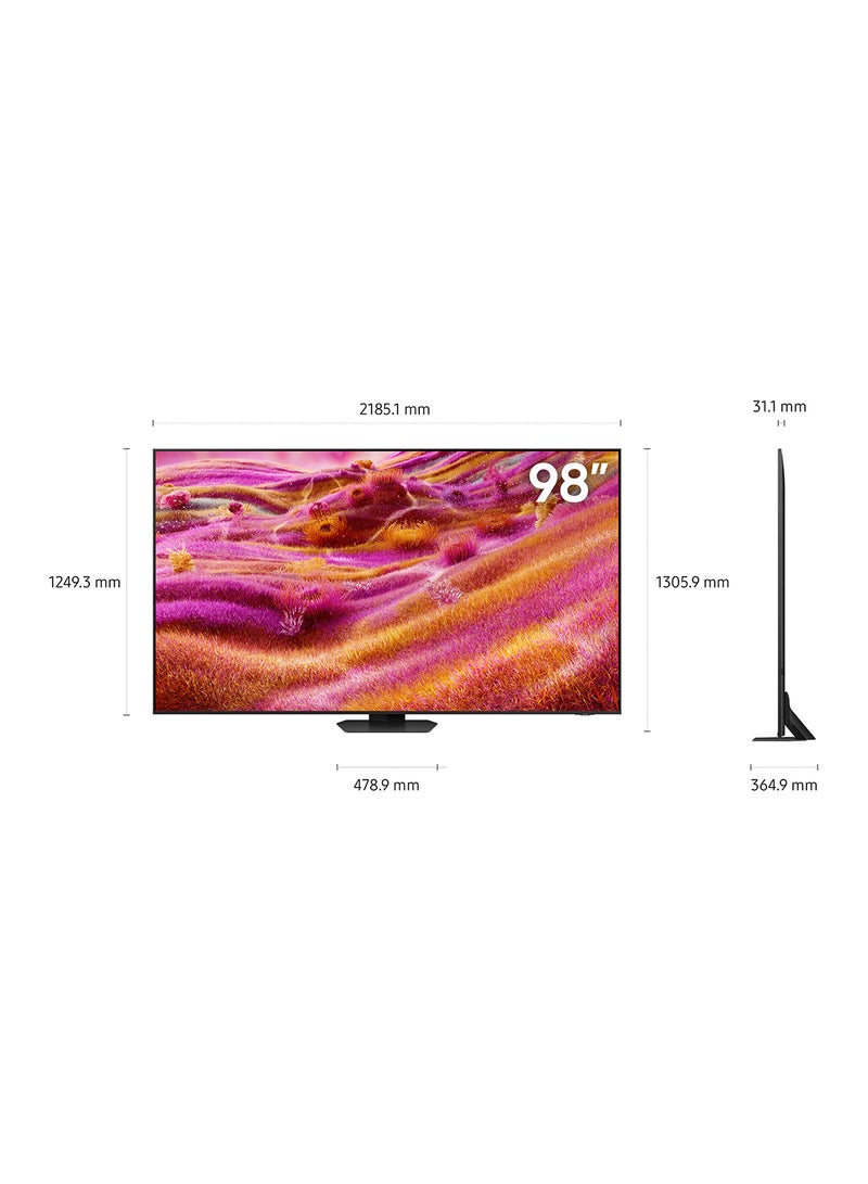 Samsung 98 Inch Neo QLED TV, QN90F, 4K, Mini LED, NQ4 AI Gen3 Processor, Supersize Picture Enhancer, Glare Free, Neo Quantum HDR+,  Vision AI Smart TV, QA98QN90FAUXZN (2025 - UAE Version) QN90F TITAN BLACK  - Image 3
