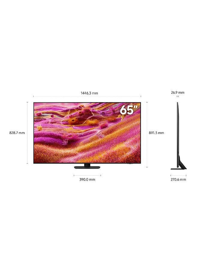 Samsung 65 Inch Neo QLED TV, QN90F, 4K, Mini LED, NQ4 AI Gen3 Processor, 4K AI Upscaling Pro, Glare Free, Neo Quantum HDR+,  Vision AI Smart TV, QA65QN90FAUXZN (2025 - UAE Version) QN90F TITAN BLACK  - Image 2