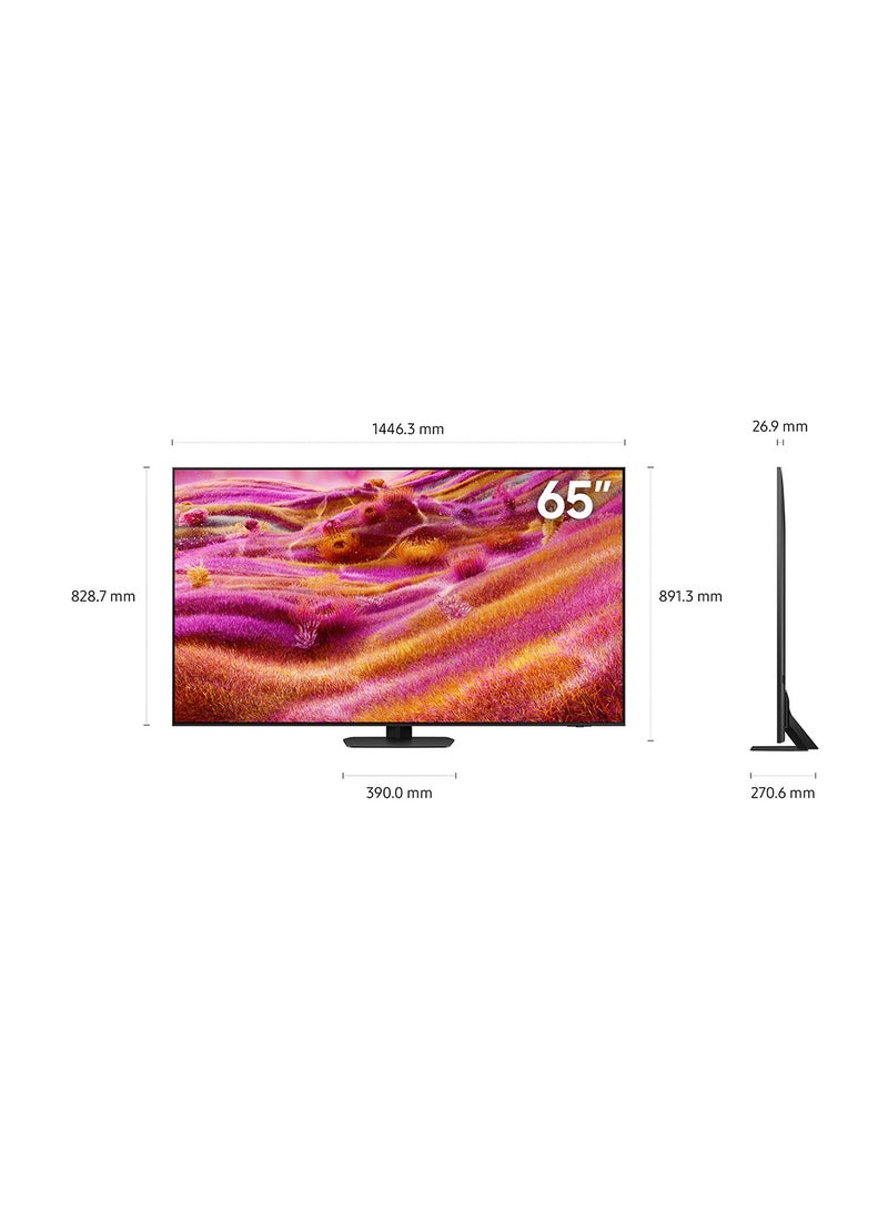 Samsung 65 Inch Neo QLED TV, QN90F, 4K, Mini LED, NQ4 AI Gen3 Processor, 4K AI Upscaling Pro, Glare Free, Neo Quantum HDR+,  Vision AI Smart TV, QA65QN90FAUXZN (2025 - UAE Version) QN90F TITAN BLACK  - Image 3