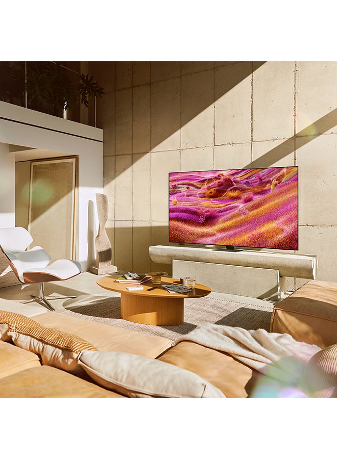 Samsung - 55 Inch Neo QLED TV, QN90F, 4K, Mini LED, NQ4 AI Gen3 Processor, 4K AI Upscaling Pro, Glare Free, Neo Quantum HDR+,  Vision AI Smart TV, QA55QN90FAUXZN (2025 - UAE Version) QN90F TITAN BLACK - Image 1