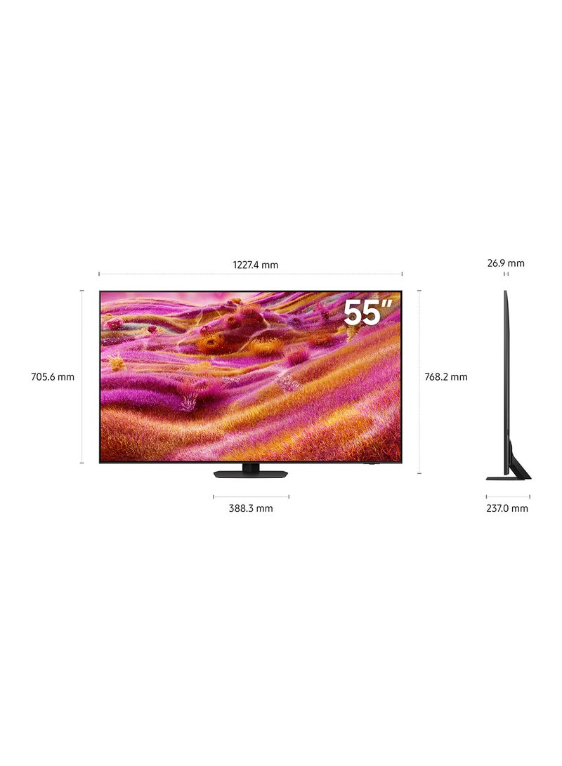 Samsung 55 Inch Neo QLED TV, QN90F, 4K, Mini LED, NQ4 AI Gen3 Processor, 4K AI Upscaling Pro, Glare Free, Neo Quantum HDR+,  Vision AI Smart TV, QA55QN90FAUXZN (2025 - UAE Version) QN90F TITAN BLACK - Image 3