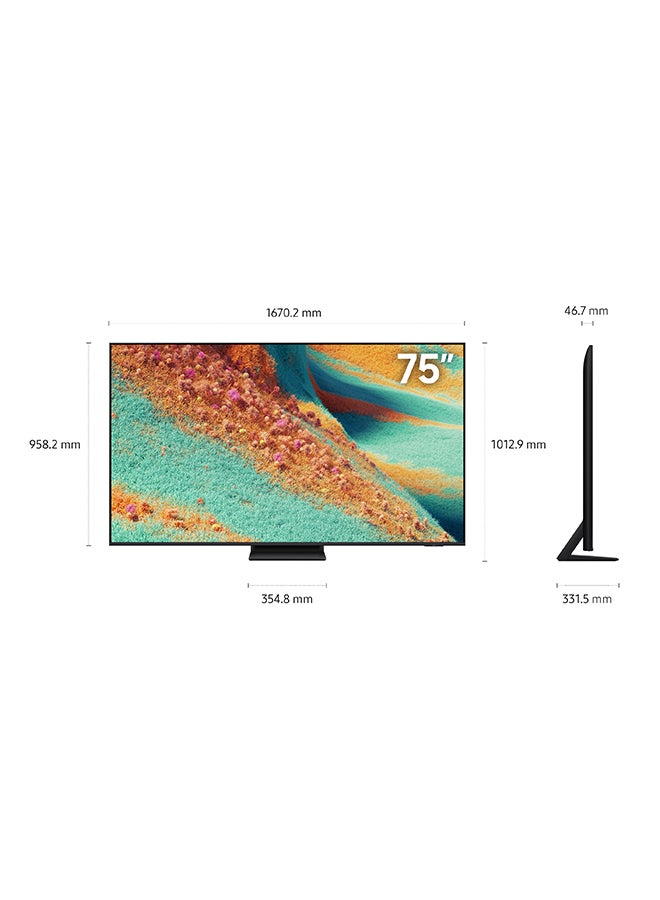 Samsung - 75 Inch Neo QLED TV, QN85F, 4K, Mini LED, NQ4 AI Gen2 Processor, Quantum Matrix Technology Plus, Dolby Atmos, Neo Quantum HDR+,  Vision AI Smart TV, QA75QN85FAUXZN (2025 - UAE Version) QN85F TITAN BLACK - Image 1