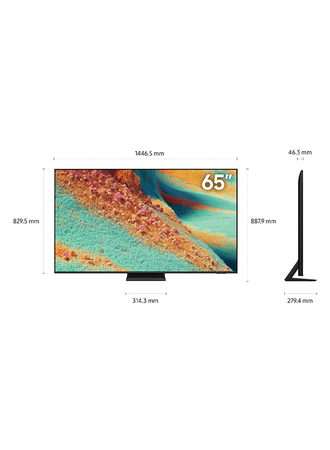 Samsung - 65 Inch Neo QLED TV, QN85F, 4K, Mini LED, NQ4 AI Gen2 Processor, Quantum Matrix Technology Plus, Dolby Atmos, Neo Quantum HDR+,  Vision AI Smart TV, QA65QN85FAUXZN (2025 - UAE Version) QN85F TITAN BLACK - Image 1