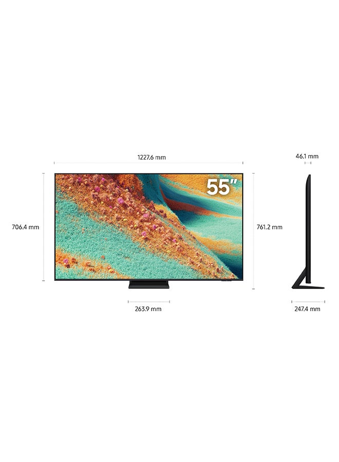 Samsung - 55 Inch Neo QLED TV, QN85F, 4K, Mini LED, NQ4 AI Gen2 Processor, Quantum Matrix Technology Plus, Dolby Atmos, Neo Quantum HDR+,  Vision AI Smart TV, QA55QN85FAUXZN (2025 - UAE Version) QN85F TITAN BLACK - Image 1