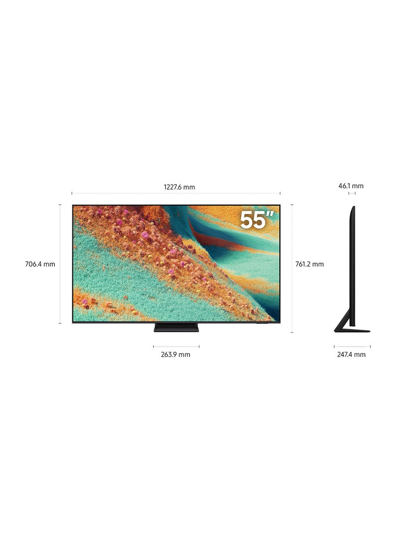Samsung 55 Inch Neo QLED TV, QN85F, 4K, Mini LED, NQ4 AI Gen2 Processor, Quantum Matrix Technology Plus, Dolby Atmos, Neo Quantum HDR+,  Vision AI Smart TV, QA55QN85FAUXZN (2025 - UAE Version) QN85F TITAN BLACK  - Image 3