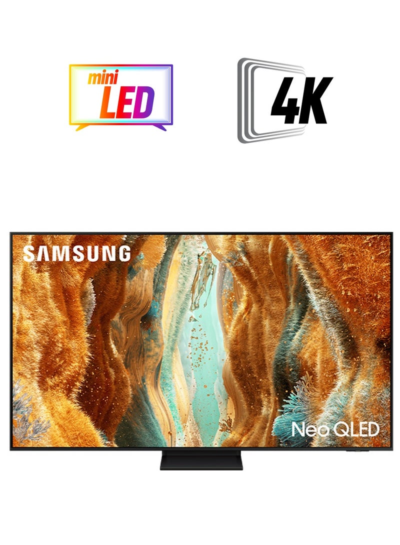 سامسونج 75 Inch Neo QLED TV, QN70F, 4K, Mini LED, NQ4 AI Gen2 Processor, Quantum Matrix Technology Slim, Motion Xcelerator 144Hz,  Vision AI Smart TV, QA75QN70FAUXZN (2025 - UAE Version) QN70F BLACK  - Image 1