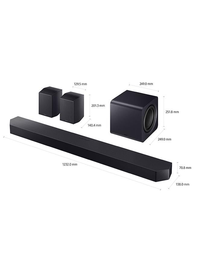 Samsung Q-series Soundbar, Q990F, 11.1.4 ch, Subwoofer & Rear Speaker, True 11.1.4ch Full Surround, Wireless Dolby Atmos, Q-Symphony, SpaceFit Sound Pro, HW-Q990F/ZN (2025 - UAE Version) HW-Q990F/ZN Titan Black - Image 2