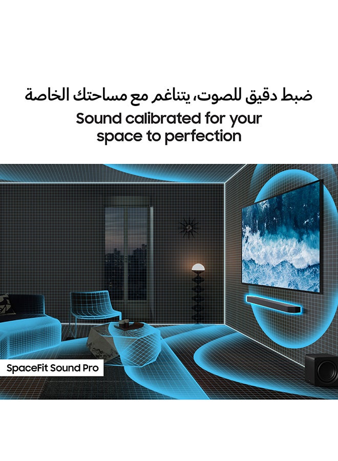 Samsung - Q-series Soundbar, Q800F, 5.1.2 ch, Subwoofer, True 5.1.2ch Full Surround, Wireless Dolby Atmos, Q-Symphony, SpaceFit Sound Pro, HW-Q800F/ZN (2025 - UAE Version) HW-Q800F/ZN BLACK - Image 1