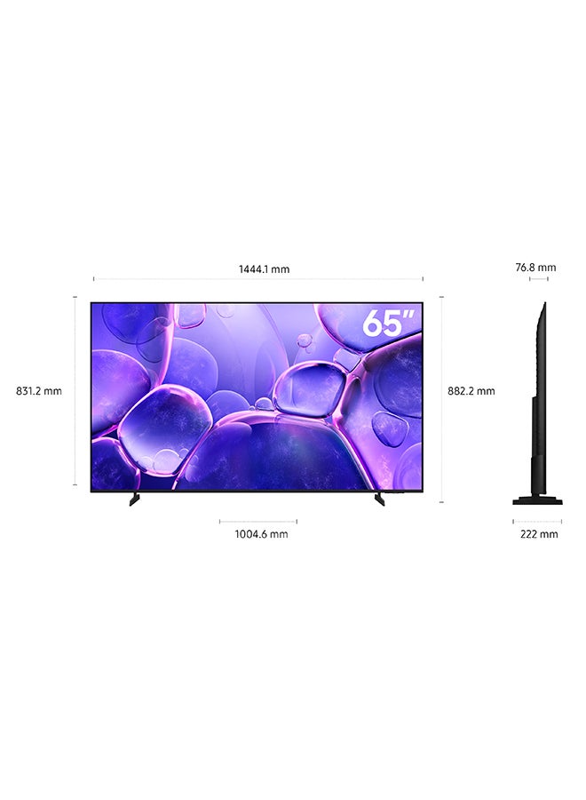 Samsung 65 Inch Crystal UHD TV, U8000F, 4K, Crystal Processor 4K, MetalStream Design,  Knox Security, Endless Free Content, Smart TV, UA65U8000FUXZN (2025 - UAE Version) U8000F BLACK - Image 3