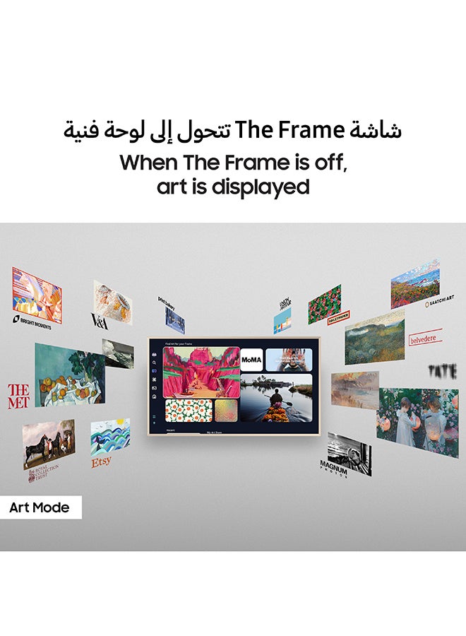 سامسونج - 65 Inch The Frame TV, LS03F, 4K, Modern Frame Design , Art Mode, Artful Picture Quality with QLED, ,  Vision AI Smart TV, QA65LS03FAUXZN (2025 - UAE Version) LS03F BLACK - Image 1