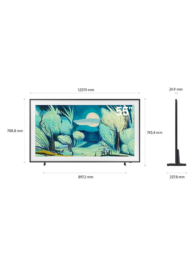 سامسونج 55 Inch The Frame TV, LS03F, 4K, Modern Frame Design , Art Mode, Artful Picture Quality with QLED, ,  Vision AI Smart TV, QA55LS03FAUXZN (2025 - UAE Version) LS03F BLACK  - Image 3