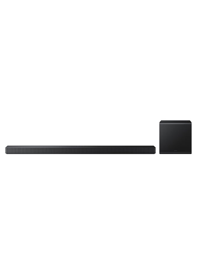 Samsung Q-series Soundbar, QS700F, 3.1.2 ch, Subwoofer, Convertible Fit, True 3.1.2ch Sound, Wireless Dolby Atmos, Q-Symphony, (2025 - UAE Version) HW-QS700F/ZN Titan Black  - Image 1