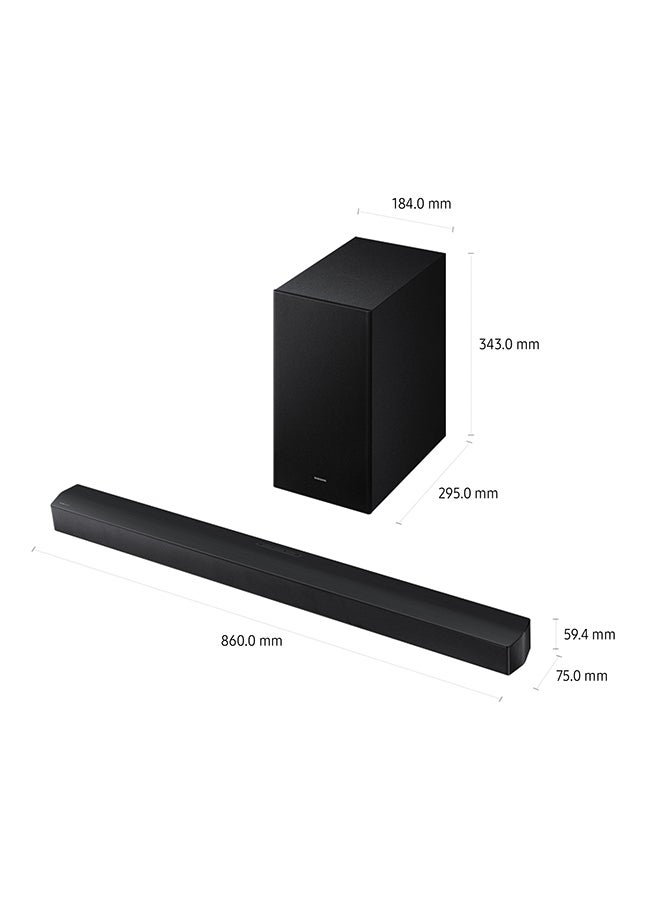 B-series Soundbar, B650F, 3.1 ch, Subwoofer, 3.1ch Sound, Q-Symphony, Dolby Audio / DTS Virtual:X, Adaptive Sound, (2025 - UAE Version) HW-B650F/ZN BLACK