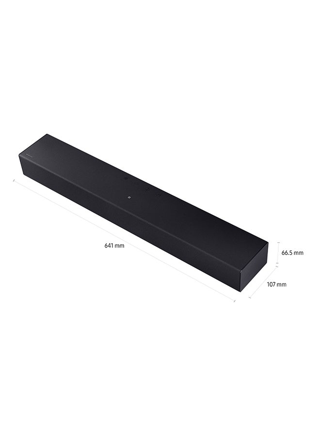 Samsung B-series Soundbar, B400F, 2.0 ch, Subwoofer, 2.0ch Sound with Built-in Woofer, One Remote Control, Surround Sound Expansion, Bluetooth TV connection,(2025 - UAE Version) HW-B400F/ZN Titan Black  - Image 2