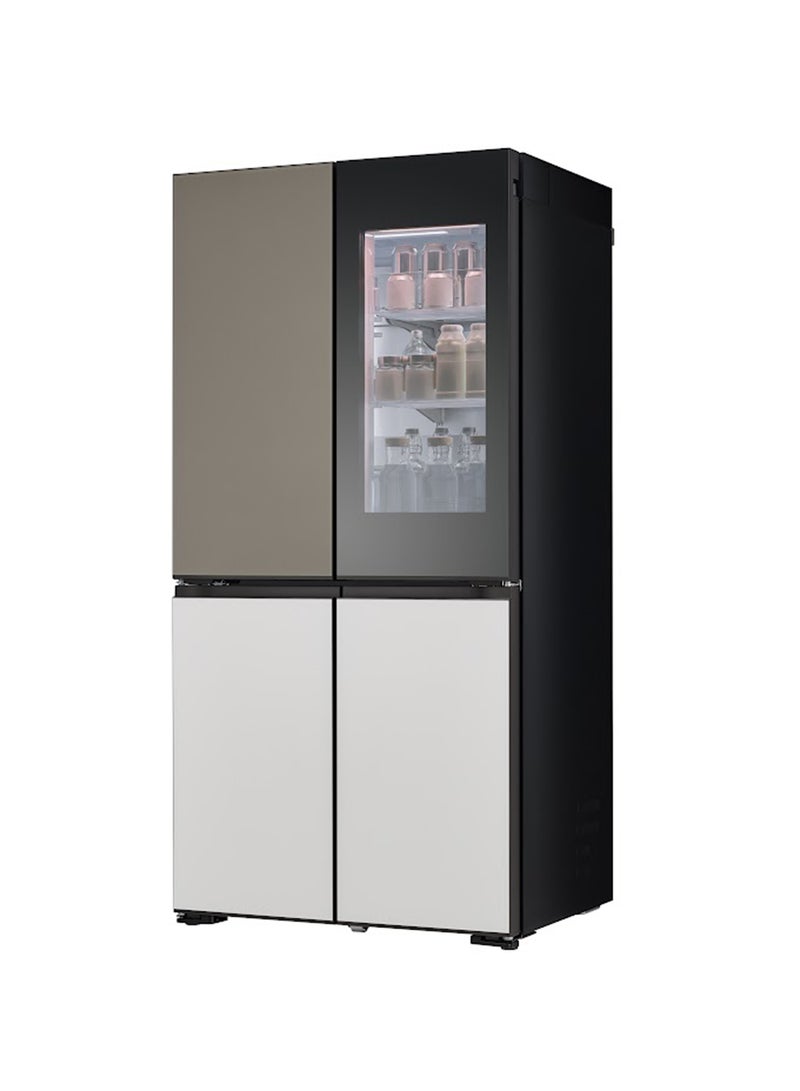 LG 617 L (R-384L/F 233 L)  Capacity Refrigerator  with  DID Insta View having Brightness and Movement Sensor and BT Speake upper & Lower Door GR-A34FDMKJ Lux Grey/White - Image 2