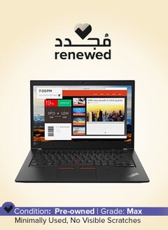 Renewed - ThinkPad T480s Laptop With 14-Inch FHD Display,Core i7 Processor/8th Gen/Quad Core/8GB RAM/256GB SSD/Intel HD Graphics/Windows 10 Pro English Black