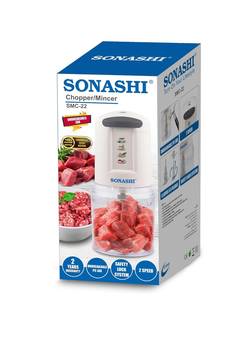 سوناشي غلاية بدون سلك سعة 1.8 لتر ومفرمة مطبخ | غلاية من الفولاذ المقاوم للصدأ مع طلاء رذاذ ومفرمة بشفرات فولاذية مزدوجة مع سرعتين | أفضل مجموعة للمطبخ SKT-1804 و SMC-22 - Image 4