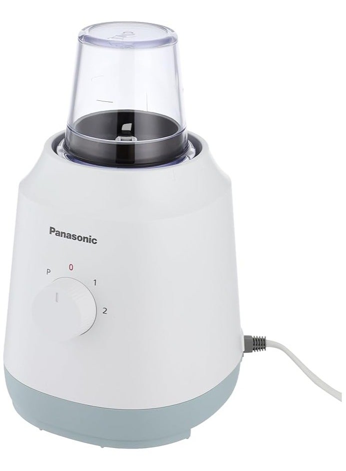 Panasonic Blender MX-EX1571, 450W - Stainless Steel Blade 1.5L Glass Jug 2 Dry mill 2 Speed+1 Pulse 450 W MX-EX1571 White  - Image 3
