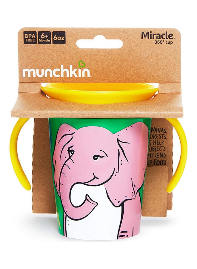 Munchkin Miracle 360 Wildlove Trainer Cup 6 Oz/ 177 Ml Elephant  - Image 2