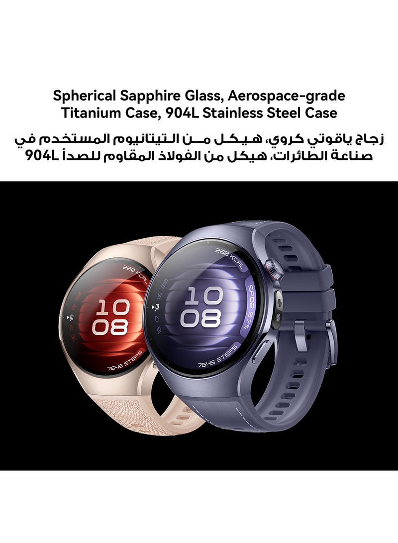 هواوي Watch 5 46mm Smartwatch, Multi-sensing X-TAP technology, Real-Time Fingertip Blood Oxygen, eSIM, 2-Battery Modes, Intuitive Smart Gestures, Compatible with iOS & Android + FOC Silver  - Image 2