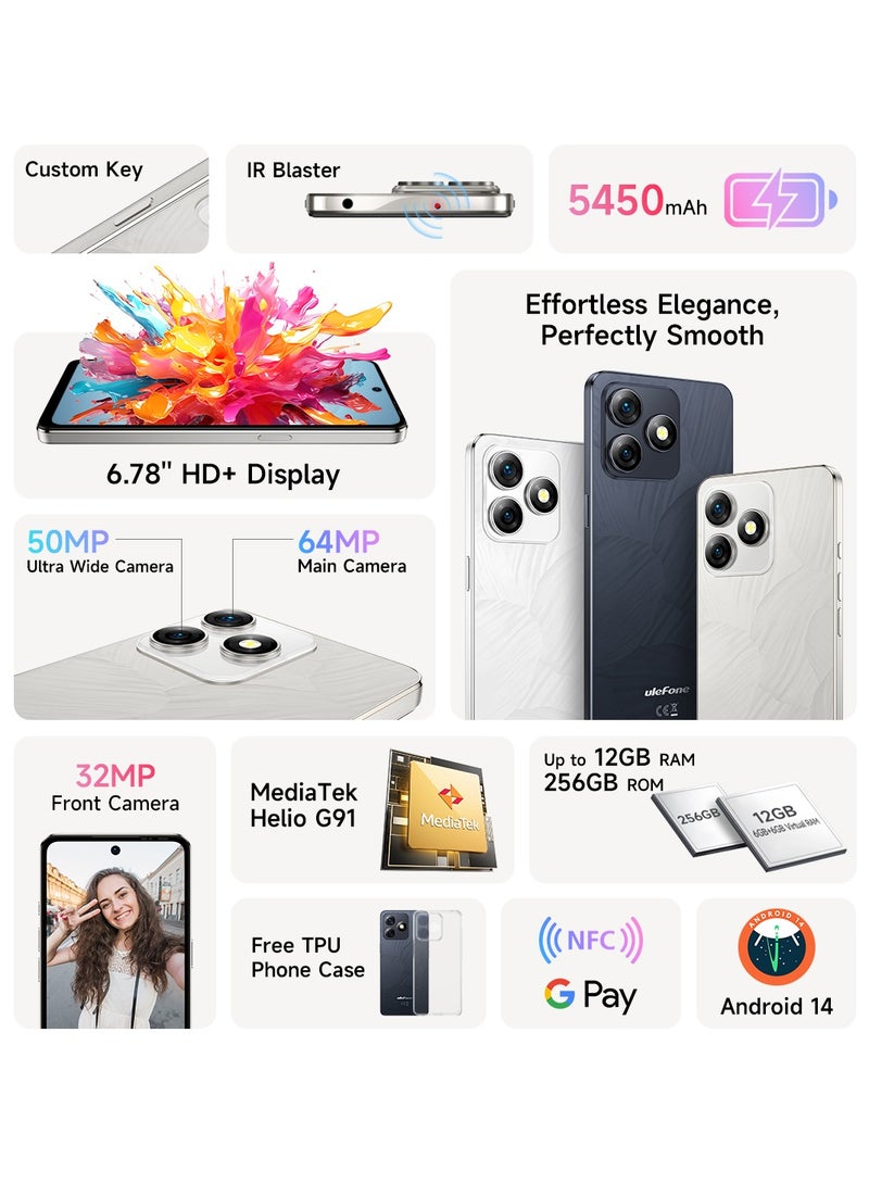 أوليفون - Note 18 Pro Dual SIM 6GB RAM 256GB ROM Moonlit White - Image 1