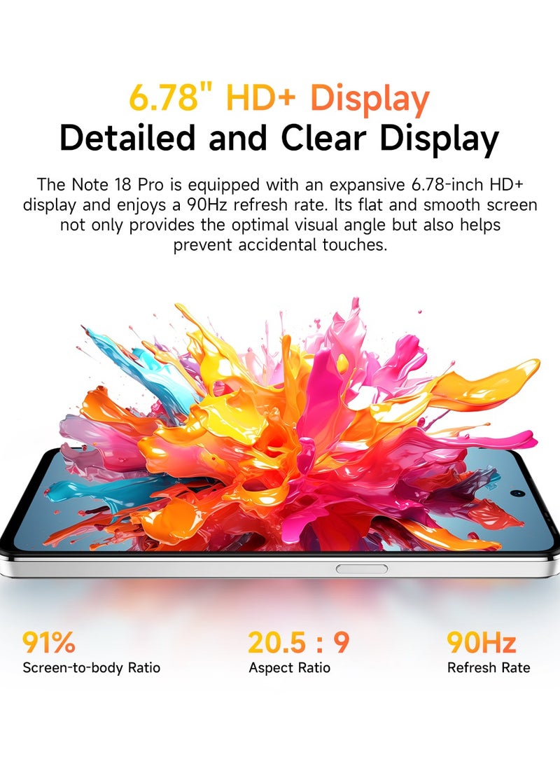 NOTE 18 PRO Dual SIM 6GB RAM 256GB ROM Titanium Grey