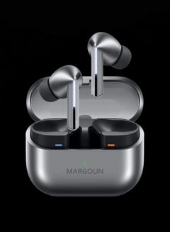 MARGOUN Buds3 Pro 2 Packs Wireless Earbuds with Touch Control & Magnetic Charging Case White Silver  - Image 3