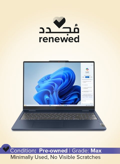 Renewed - IdeaPad 5 Laptop With 16-Inch Display, Core 7-150U Processor/10-Core/16GB RAM/1TB SSD/Intel UHD Graphics/Windows 11 English cosmic blue