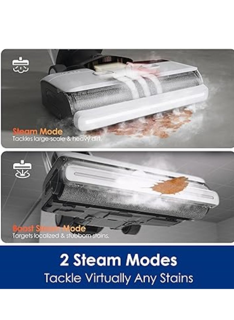 Tineco Tineco Floor One S7 Steam Cordless Wet Dry Vacuum Steam Mop All-in-One, Hard Floor Cleaner with 284F HyperSteam, Self-Cleaning, Edge Cleaning, Safe for Kids & Pets 240 W S7 Steam White  - Image 4