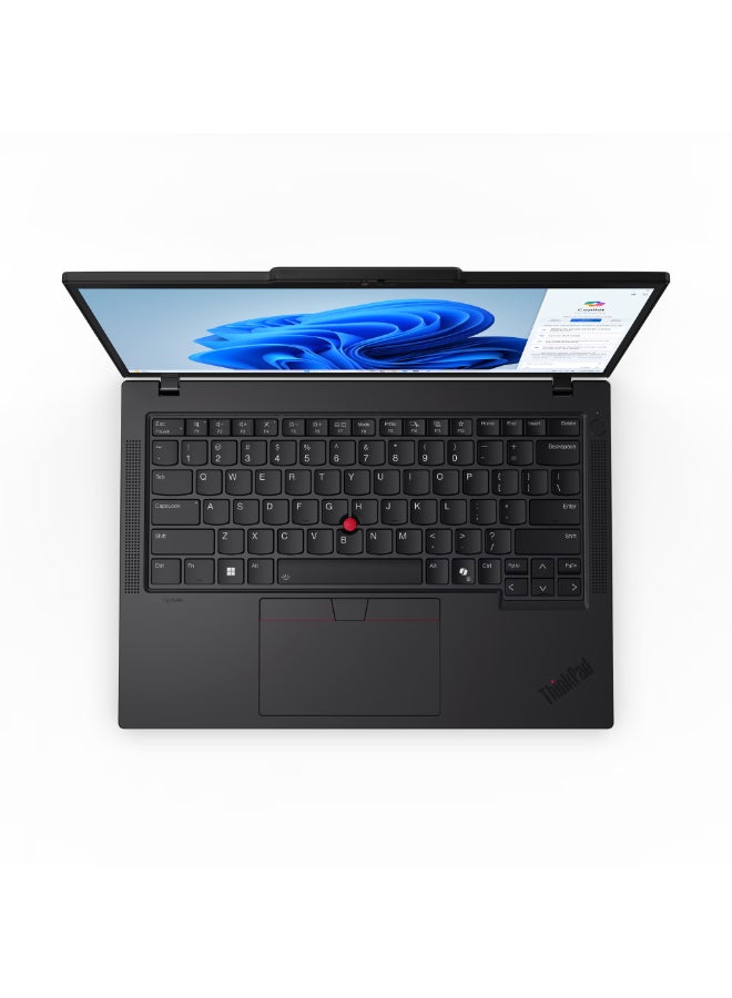 Lenovo - T14 Laptop With 14 Inch Full HD(1920X1080) Display, Core Ultra 7 155U Processor/16GB RAM DDR5/512GB SSD/Windows 11 PRO/ English/Arabic Black - Image 1