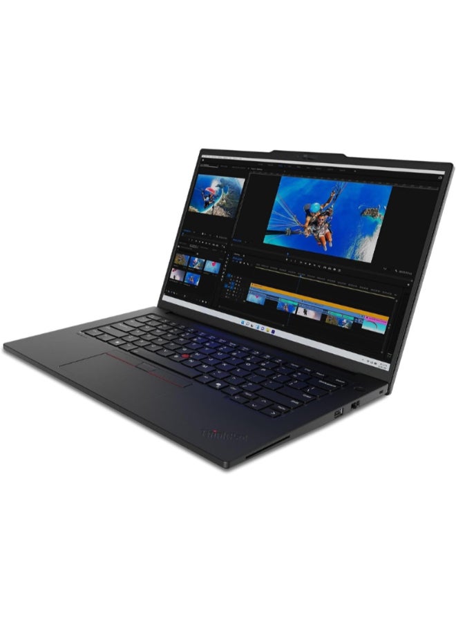 Lenovo P14S Laptop With 14 Inch Full HD(1920X1080) Display, Core Ultra 7-155H/32GB RAM DDR5/1TB SSD/Windows 11 Pro/ English/Arabic Black  - Image 3