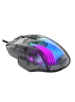 havit Wired gaming mouse USB 7200 DPI - RGB Transparent black model HV-MS1011SE  - Image 4