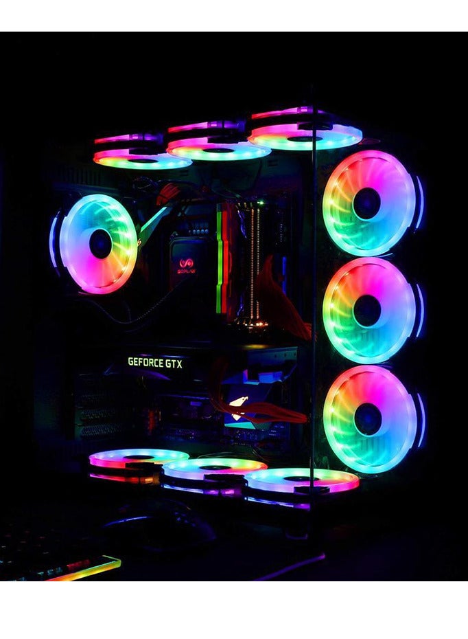 هافيت RGB LED PC Cooling Fan 120x120cm Quiet Edition High Airflow DC 12V For Computer Case - Image 3