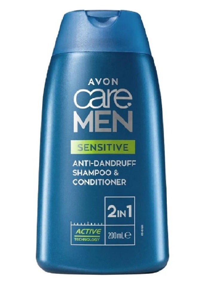 AVON Sensitive 2-in-1 Anti-Dandruff Shampoo and Conditioner - 200ml white