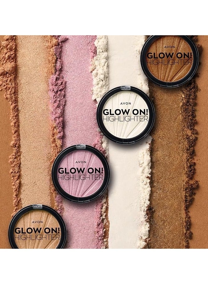 آفون Glow On Highlighter Pressed Powder - Sheer Glow White - pearl  - Image 4