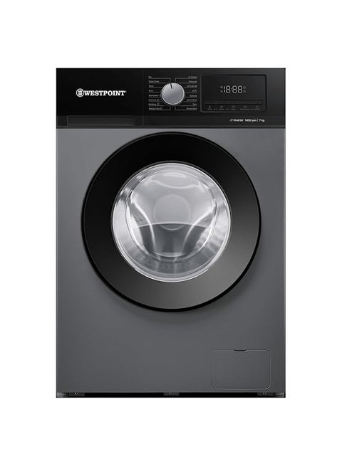 7 Kg Washing Machine, Front Loading Inverter, 16 Programs, LED Control Panel, Quick Wash WMT-714A25.S Silver
