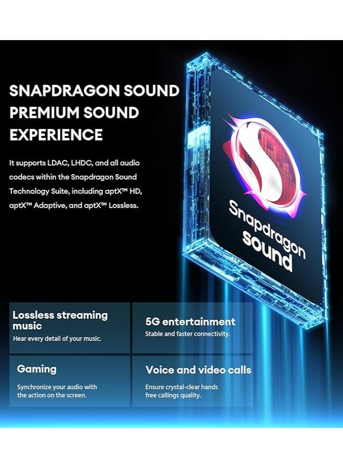 EDIFIER Stax Spirit S5 Wireless Planar Magnetic Headphones, Snapdragon Sound, aptX Adaptive, Hi-Res Audio (LDAC LHDC), Bluetooth 5.4, 80 Hours Battery Black - Image 3