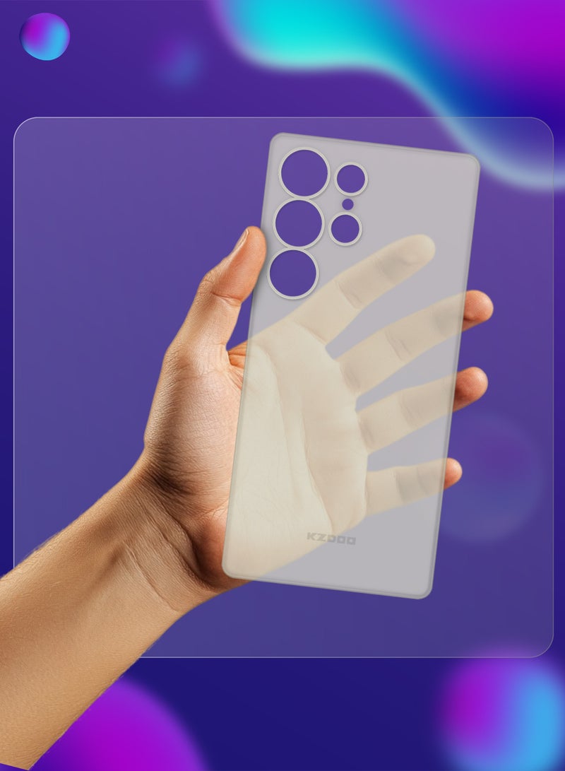 MARGOUN 2Packs Case for Galaxy S25 Ultra Air Skin Case All Around Full Protection Ultra Slim 0.3mm Thickness 4g Feather Weight with 3D Screen Protector Frosted Clear-2 - Image 3