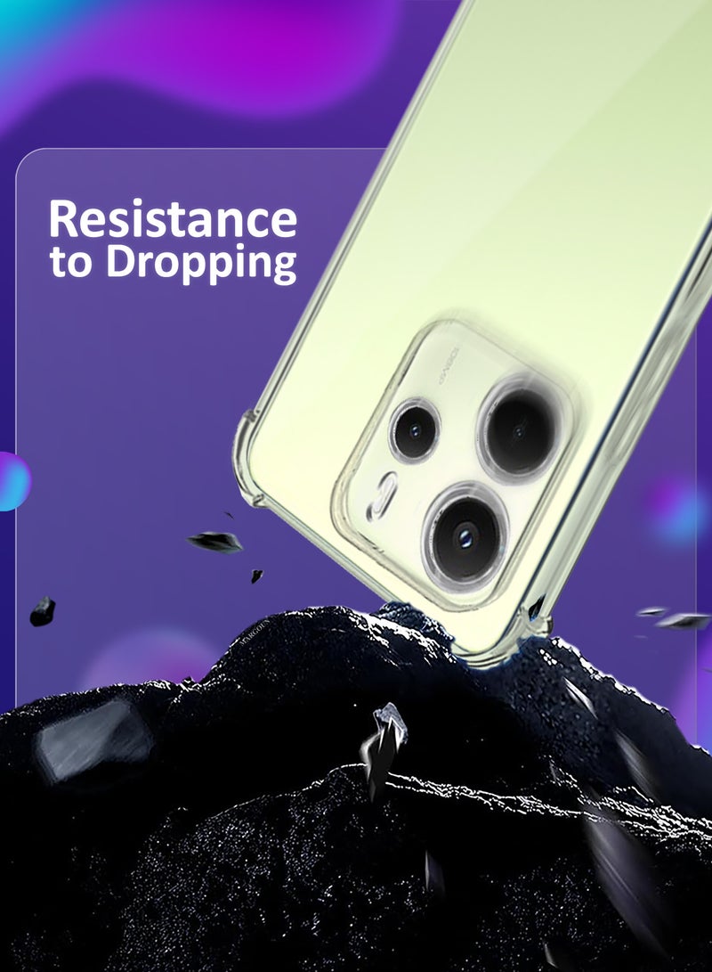 Gorilla Case for Redmi 14 4G  Transparent Shockproof  Crystal Clear with Reinforced Corners Clear-1