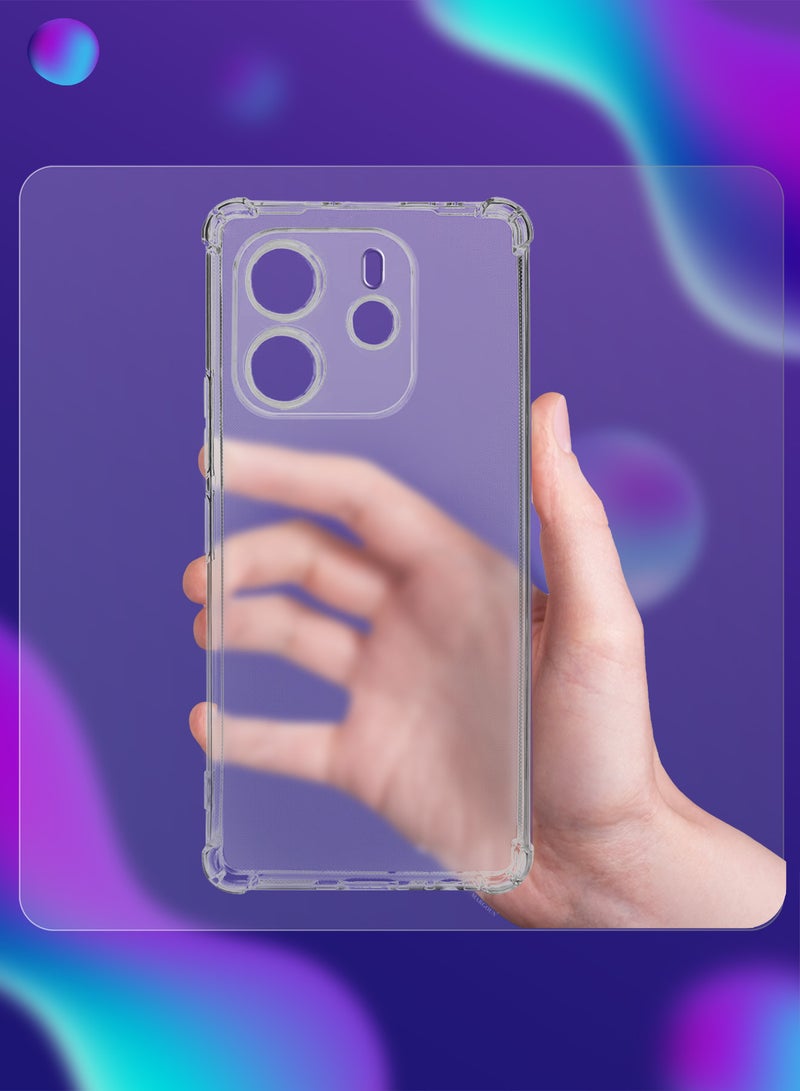 Gorilla Case for Redmi 14 4G  Transparent Shockproof  Crystal Clear with Reinforced Corners Clear-1