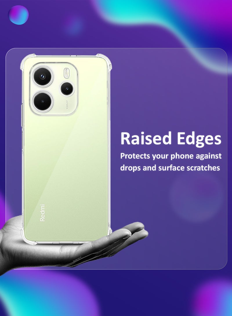 Gorilla Case for Redmi 14 4G  Transparent Shockproof  Crystal Clear with Reinforced Corners Clear-1