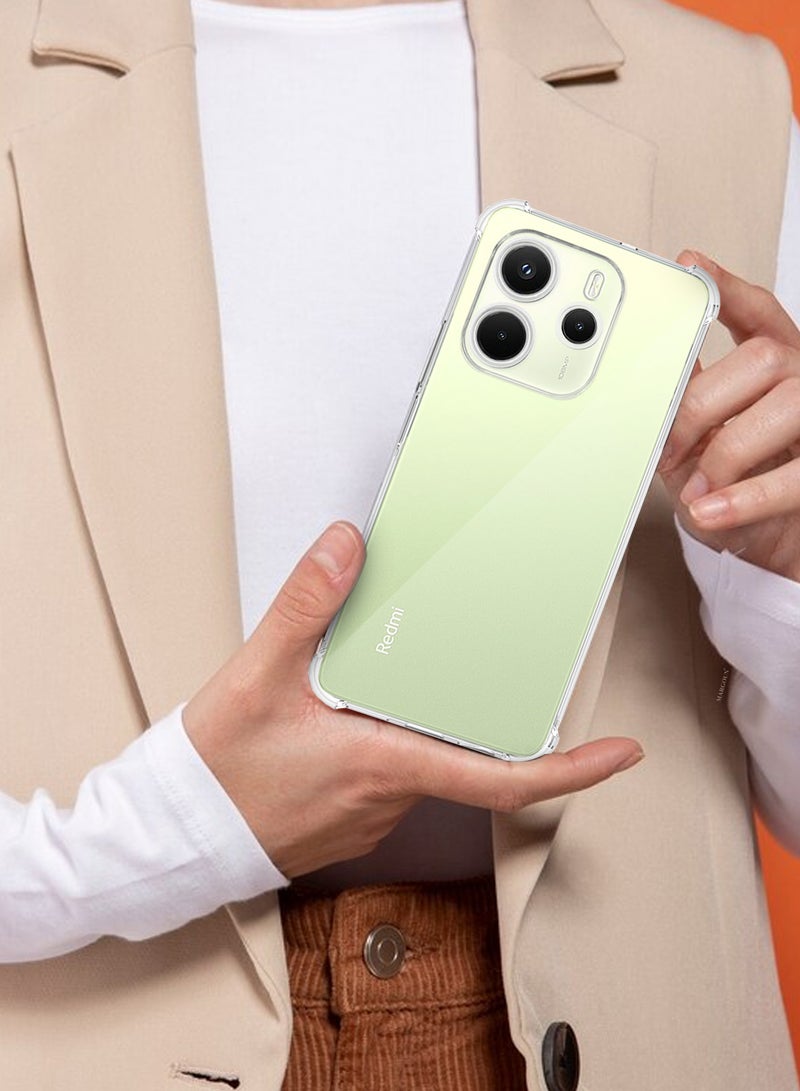 Gorilla Case for Redmi 14 4G  Transparent Shockproof  Crystal Clear with Reinforced Corners Clear-1