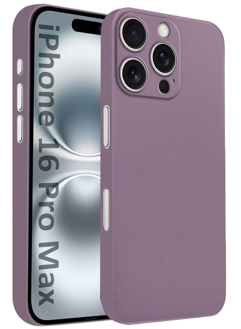 MARGOUN Thin Case for iPhone 16 Pro Max, Back Cover Sturdy Durable Ultra-Thin Case Drop Protection Cover Clear Purple-1 - Image 1