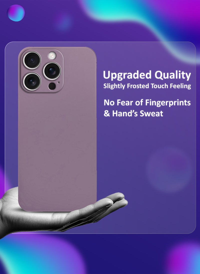 MARGOUN Thin Case for iPhone 16 Pro Max, Back Cover Sturdy Durable Ultra-Thin Case Drop Protection Cover Clear Purple-1 - Image 2