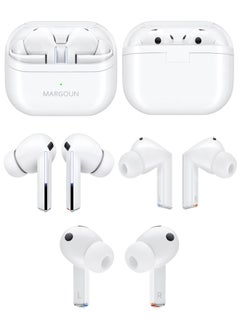MARGOUN Buds3 Pro Wireless Earbuds with Touch Control & Magnetic Charging Case for Galaxy Zflip 6 white  - Image 4