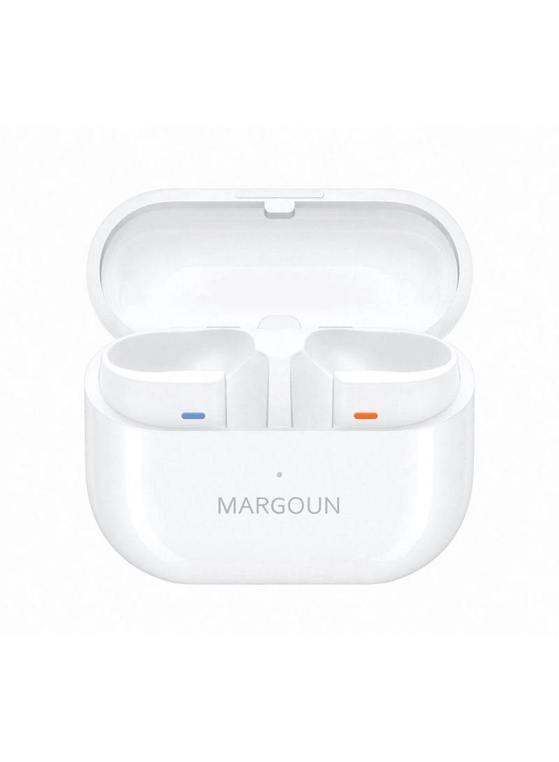 MARGOUN - Buds3 Pro Wireless Earbuds with Touch Control & Magnetic Charging Case for Galaxy Zflip 6 white - Image 1