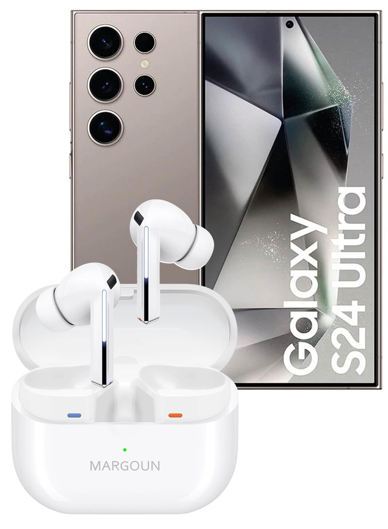 مارجون Buds3 Pro Wireless Earbuds with Touch Control & Magnetic Charging Case for Galaxy S24 Ultra - White white-2 - Image 1