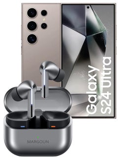 MARGOUN Buds3 Pro Wireless Earbuds with Touch Control & Magnetic Charging Case for Galaxy S24 Ultra- Silver silver-2  - Image 1